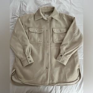 H&M Oversized Shacket - Cream - Size S